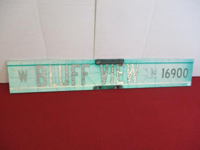 Bluff View Lane Reflective Metal Road Sign