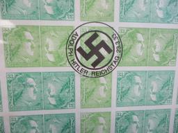 1933 Framed Nazi Propaganda Stamps