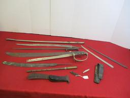 Lot of Military Blades & Scabbards