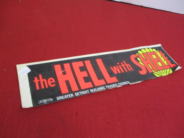 "The Hell with Shell" Union Bumper Sticker