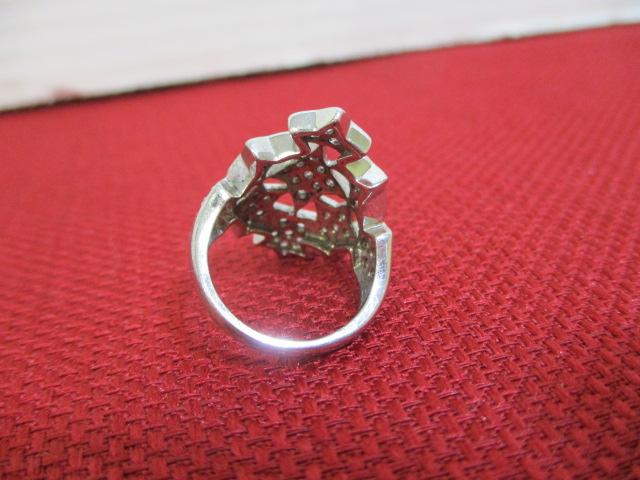 Sterling Silver Ring w/ Cubic Zirconium Accents