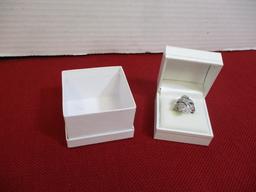 Sterling Silver Ring w/ Cubic Zirconium Accents