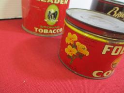 Mixed Advertising Tobacco/Coffee Tins