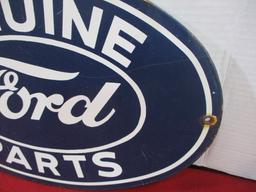 Oval Metal Ford Parts Sign