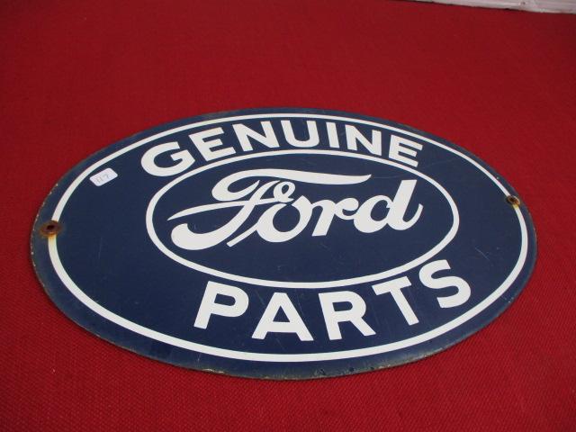 Oval Metal Ford Parts Sign