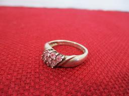 Sterling Silver with Pink Topaz Estate Ring