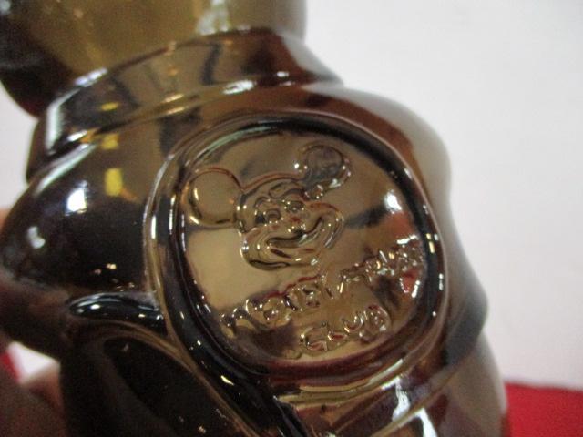 Walt Disney Productions Mickey Mouse Glass Advertising Coin Bank