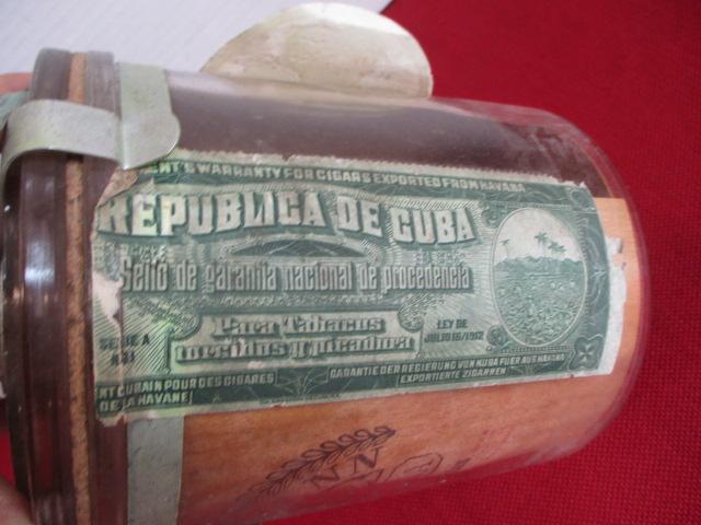 ***Antique H. Upmann Havana, Cuba Original Amethyst Glass Cigar Jar-A