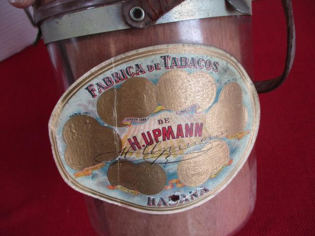 ***Antique H. Upmann Havana, Cuba Original Amethyst Glass Cigar Jar-A