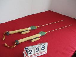 Pair of Novelty Duck Head Ice Fishing Rods