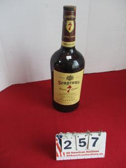Seagram's 7 Glass Advertising Bottle