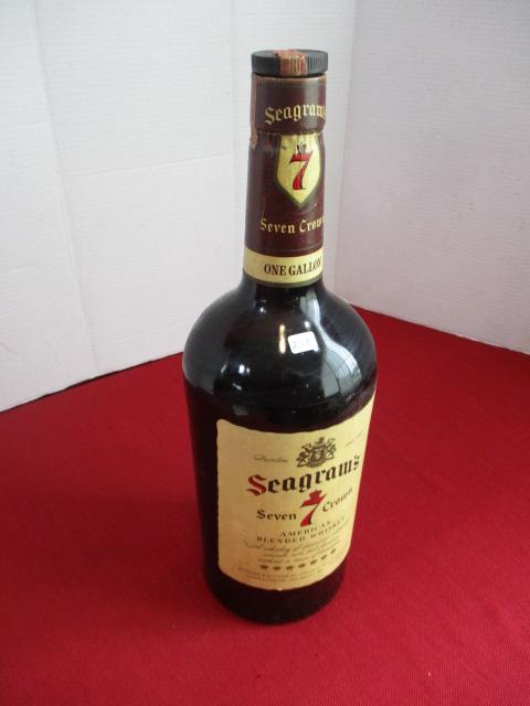 Seagram's 7 Glass Advertising Bottle