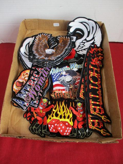 Large Mixed Motorcycle/Biker Jacket Patch Lots-A