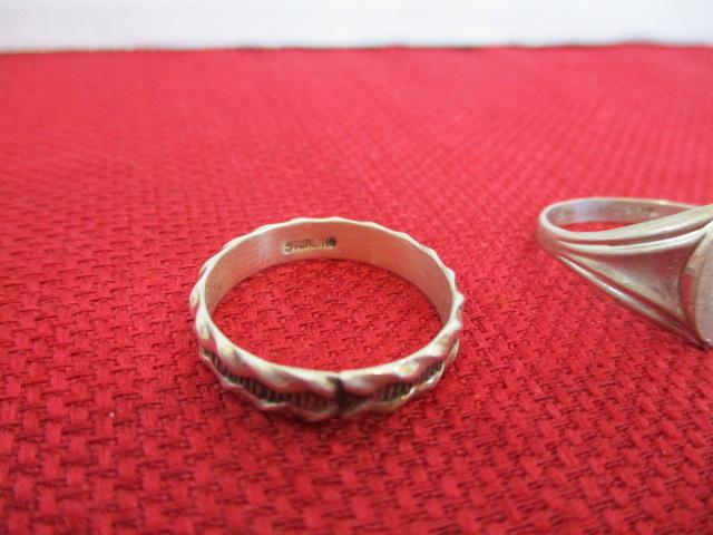 Sterling Silver Mixed Estate Rings-Lot of 3