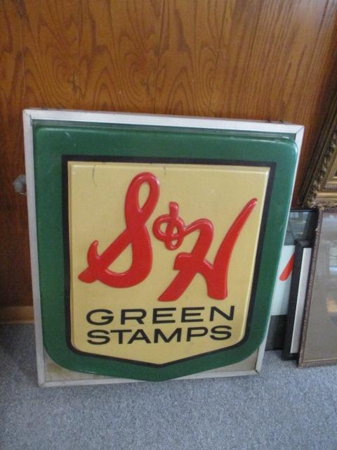 S & H Green Stamps 2-Sided Lightup Advertising Can Light