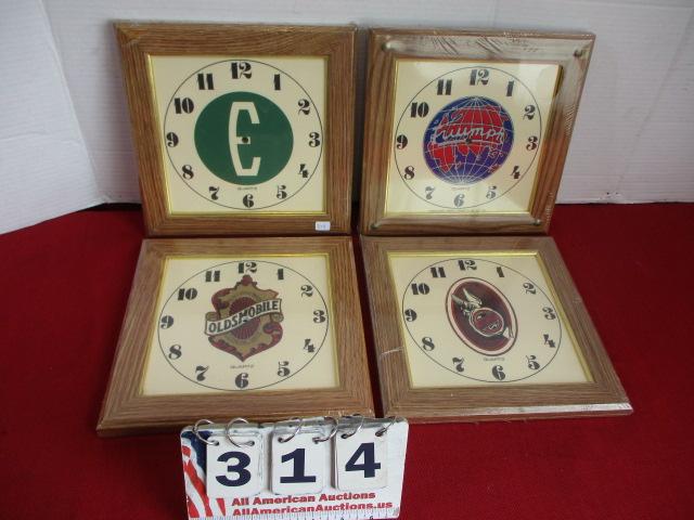 Vintage Automobile Advertising Clock Faces-Lot of 4