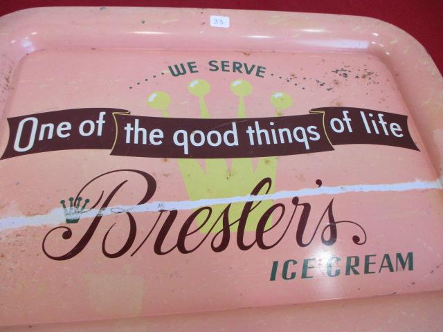 Bresler's Ice Cream Advertising Tray