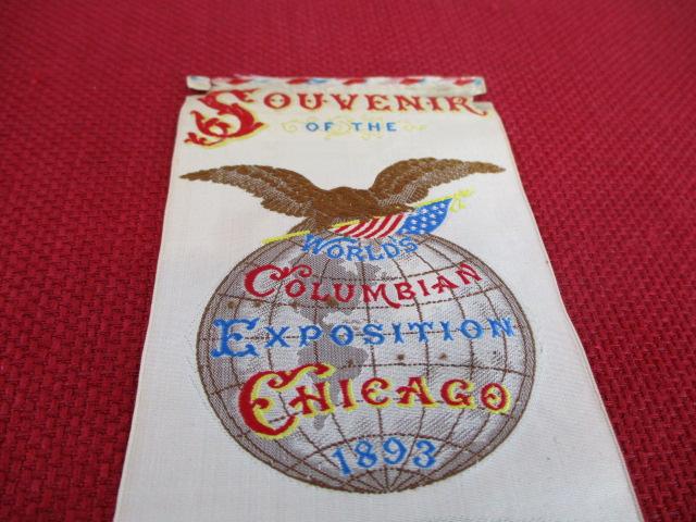 1893 Columbian Expedition Chicago, IL. Ribbon (Star Spangled Banner Welcome to All Nations)