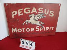 Pegasus Motor Spirit Painted Metal Sign