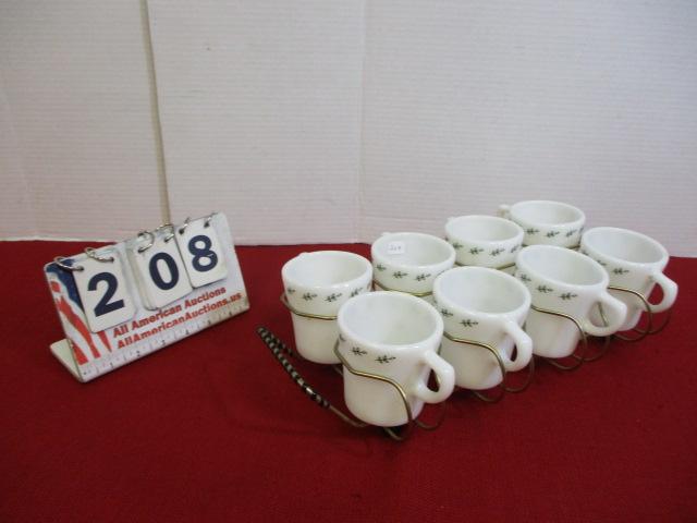 Pyrex Midcentury Coffee Set w/ Caddy