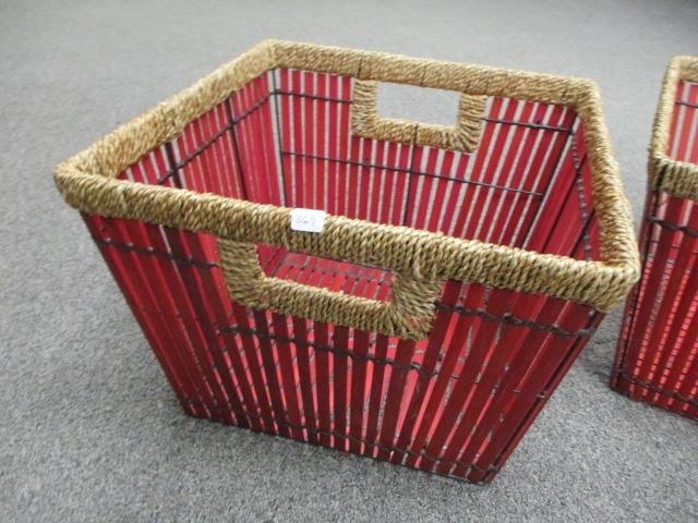 Pair of Reed Style Baskets