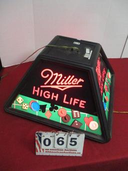 Miller High Life Gambling Themed Pool table Light