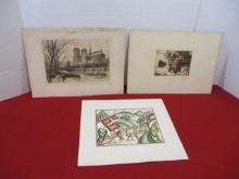 Mixed Early Artist Signed Prints
