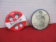 Beatles and Elvis Mixed Pin Lot