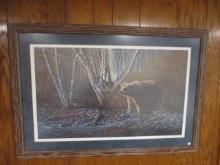 Framed Signed & Numbered Grizzly Bear Print by R.S. Parker