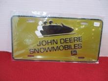 NOS John Deere Snowmobile License Plate-A