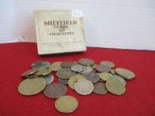 Sheffield Cigarette Container w/ Coins/Tokens