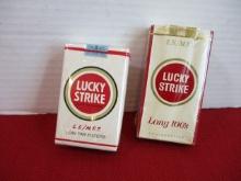 Lucky Strike NOS Vintage Cigarette Packs-Lot of 2