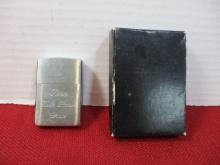 1966 Zippo No.200 Brushed Chrome "Dad with Love Chad" Monogram Lighter