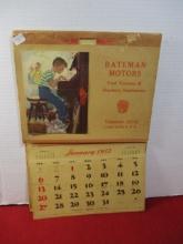 1952 Bateman Motors-FORD Tractors & Dearborn Implements Calendar