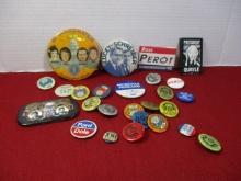 Mixed Political and Union Buttons