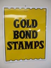Gold Bond Stamps Self Framed Embossed Advertising Sign