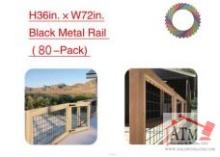 NEW Black Metal Rail Panels - 80 Panels