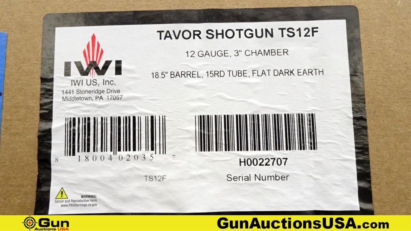 IWI TAVOR TS12 12 Ga. BULL PUP Shotgun. NEW in Box. 18.5" Barrel. Shiny Bore, Tight Action Semi Auto