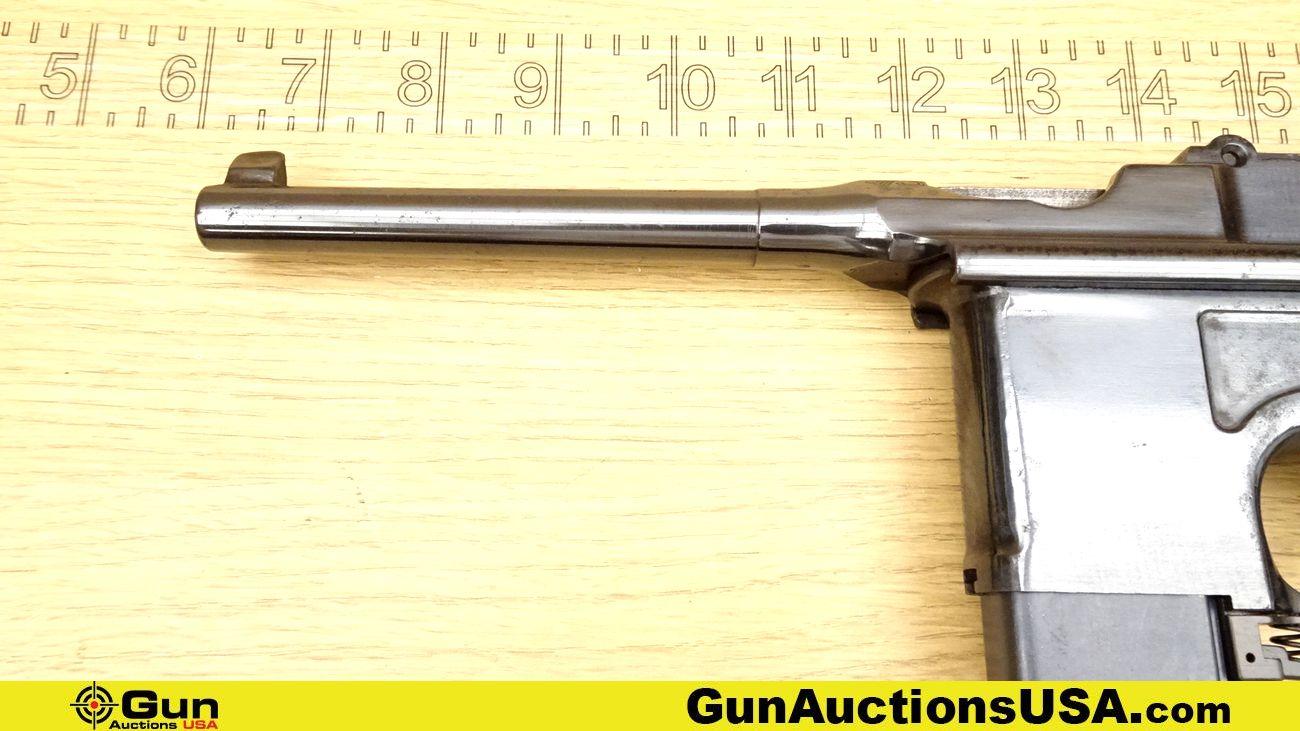 WAFFENFABRIK MAUSER OBERNDORF MAUSER BROOMHANDLE 9mm COLLECTOR'S Pistol. Excellent. 5.5" Barrel. Shi