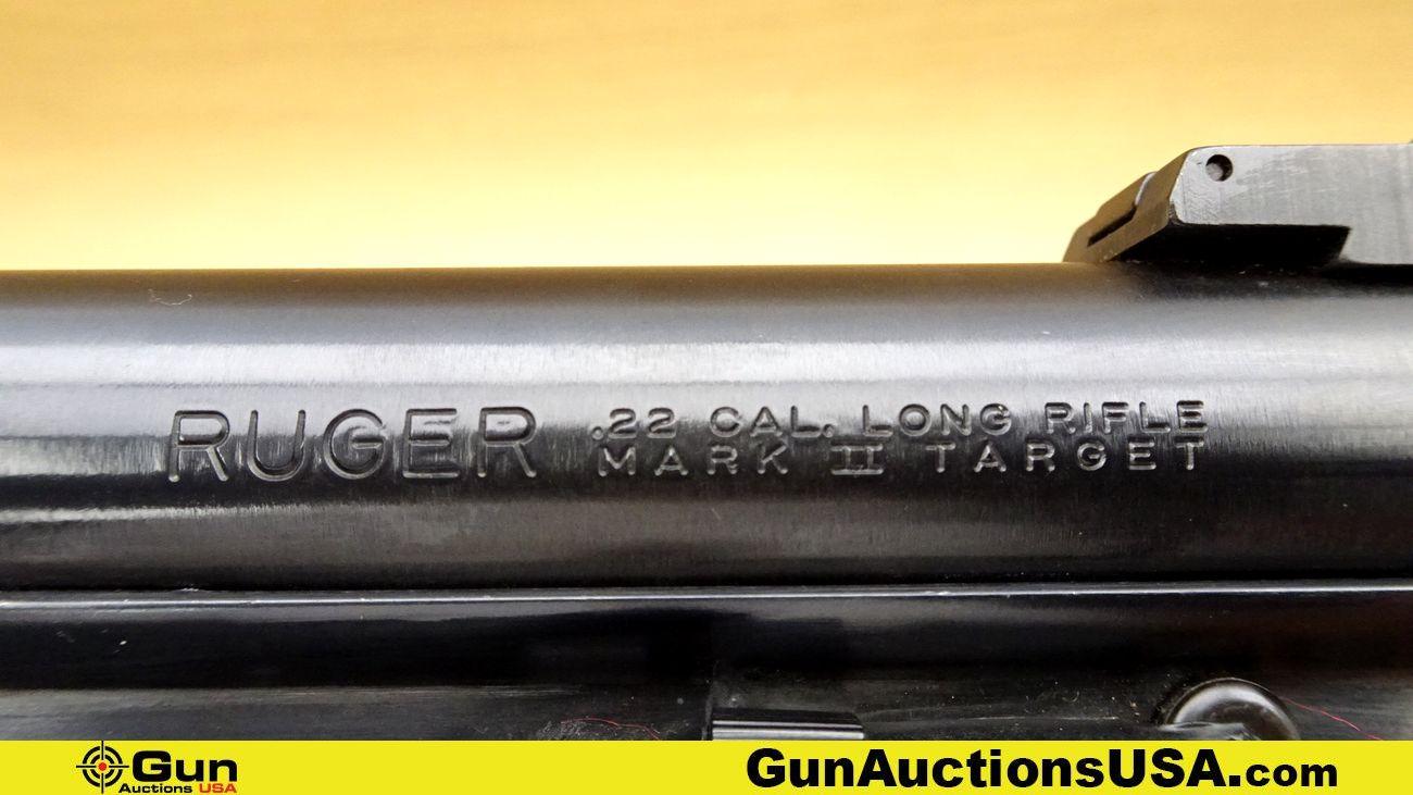 RUGER MARK II GOVERNMENT TARGET MODEL .22 LR TARGET Pistol. Very Good. 7" Barrel. Shiny Bore, Tight