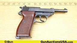 MAUSER WERKE P.38 9MM LUGER WAFFEN STAMPED Pistol. Very Good. 4 7/8" Barrel. Shiny Bore, Tight Actio