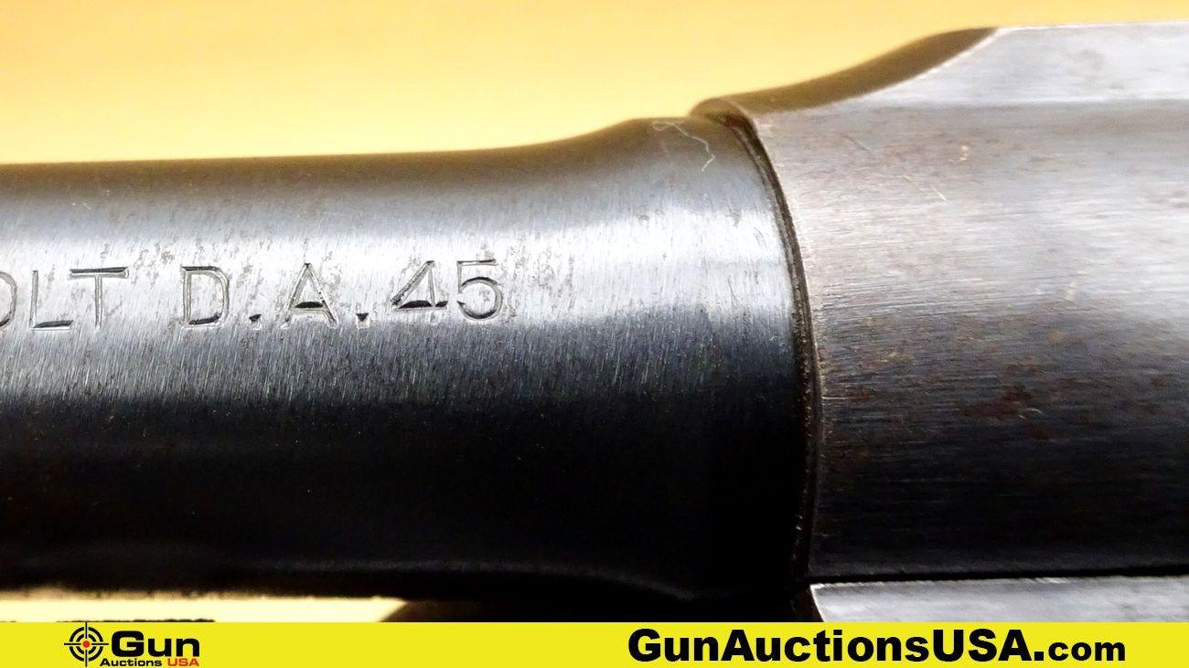 COLT U.S. ARMY MODEL 1917 D.A. 45 .45 AUTO Revolver. Good Condition. 5.5" Barrel. Shiny Bore, Tight