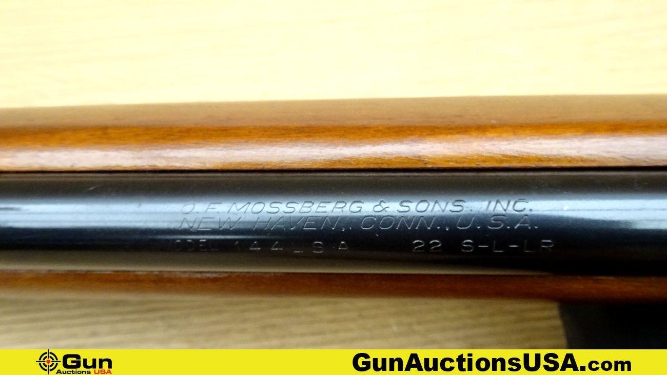 O.F. MOSSBERG & SONS, INC. 144LSA .22 S-L-LR Rifle. Good Condition. 26" Barrel. Shiny Bore, Tight Ac
