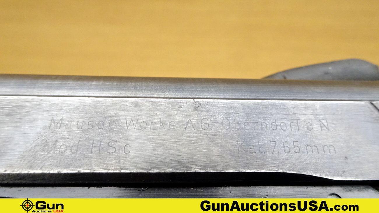 MAUSER WERKE HSC 7.65MM/.32 ACP WWII WAFFENAMP EAGLE Stamp Pistol. Very Good. 3.25" Barrel. Shiny Bo