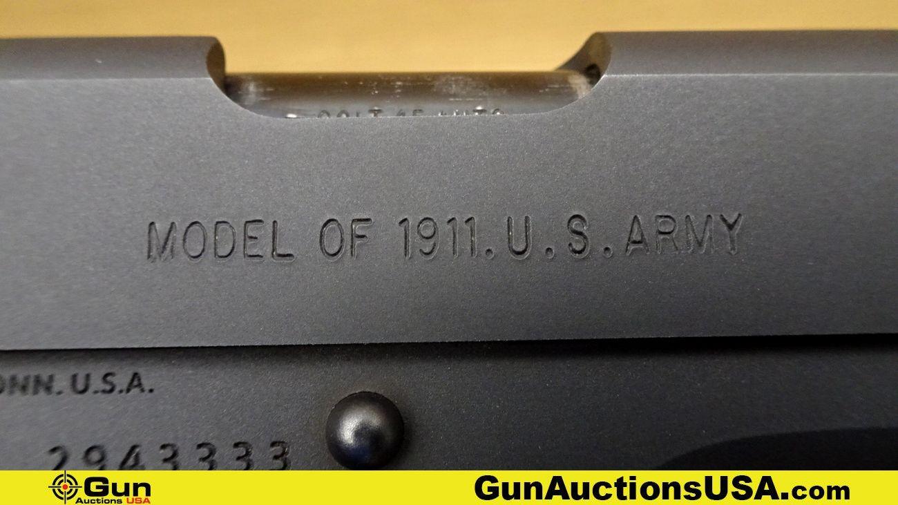 COLT'S PT F A MFG CO MODEL OF 1911 U.S. ARMY .45 ACP 1911 GOVT. Pistol. Excellent. 5" Barrel. Shiny