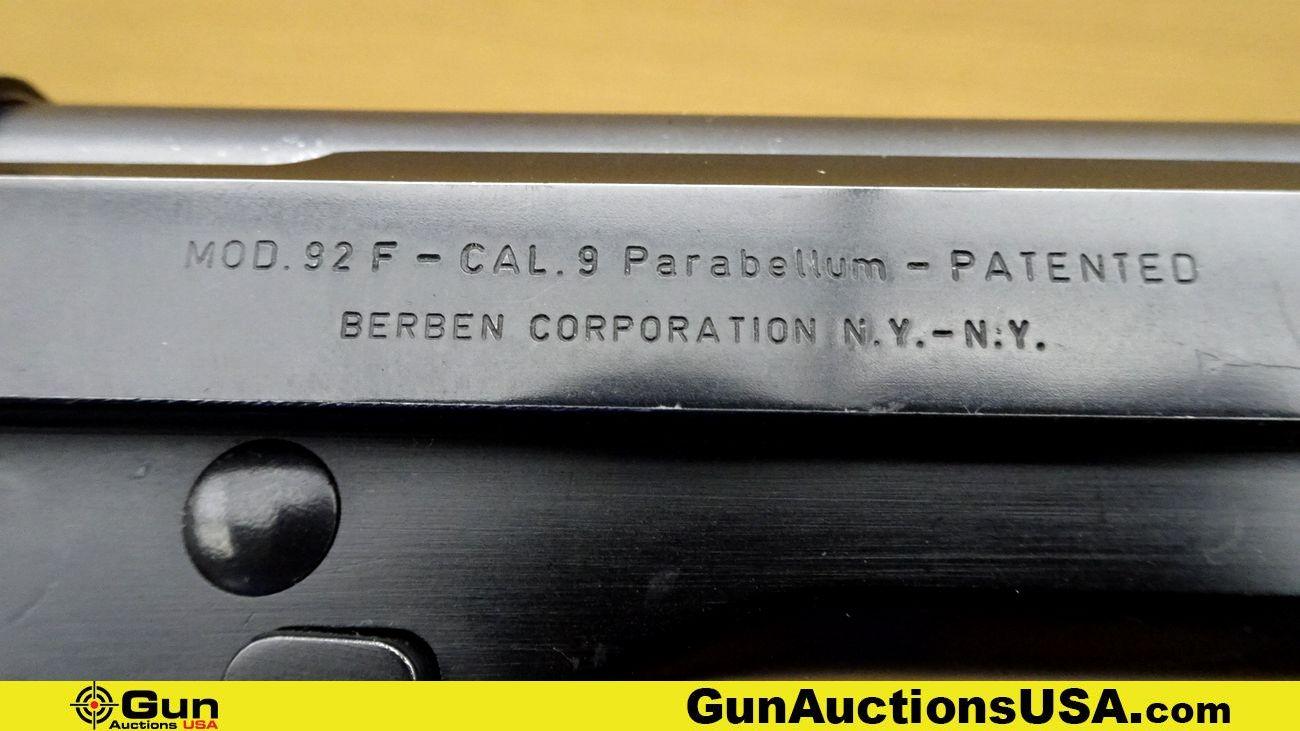 Beretta 92F 9MM PARA Pistol. Very Good. 5" Barrel. Shiny Bore, Tight Action Semi Auto Factory Checke