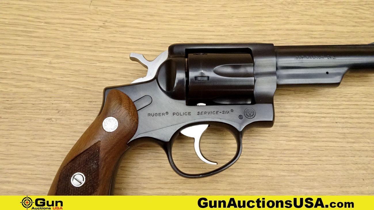 RUGER POLICE SERVICE-SIX .357 MAGNUM POLICE SERVICE-SIX Revolver. Like New. 4" Barrel. Features a 6