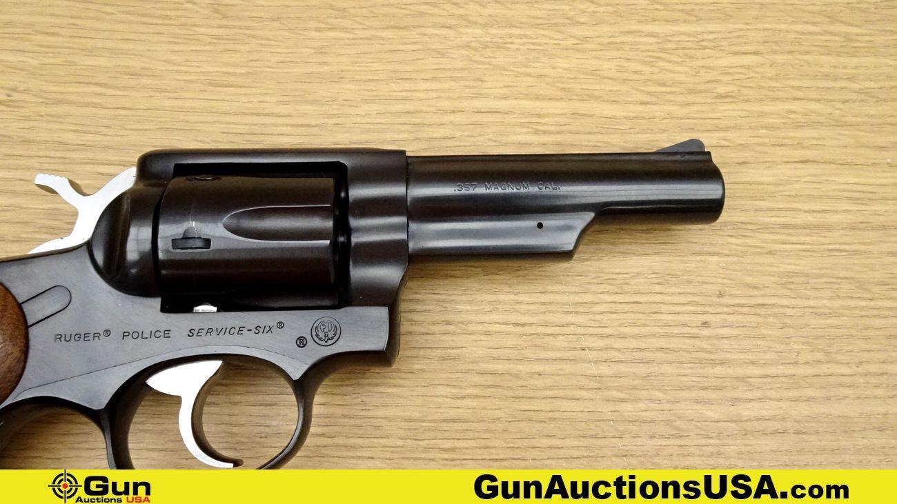 RUGER POLICE SERVICE-SIX .357 MAGNUM POLICE SERVICE-SIX Revolver. Like New. 4" Barrel. Features a 6