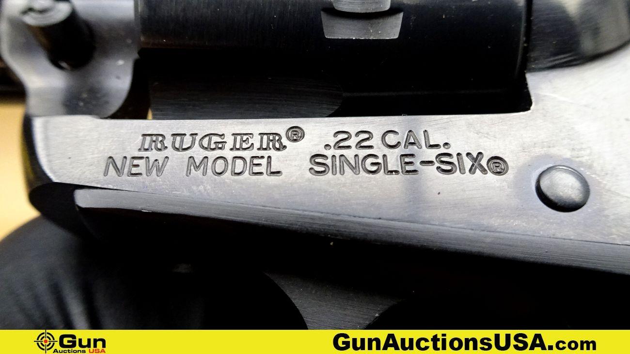 RUGER NEW MODEL SINGLE-SIX .22 CAL Revolver. Excellent. 4 5/8" Barrel. Shiny Bore, Tight Action A ti