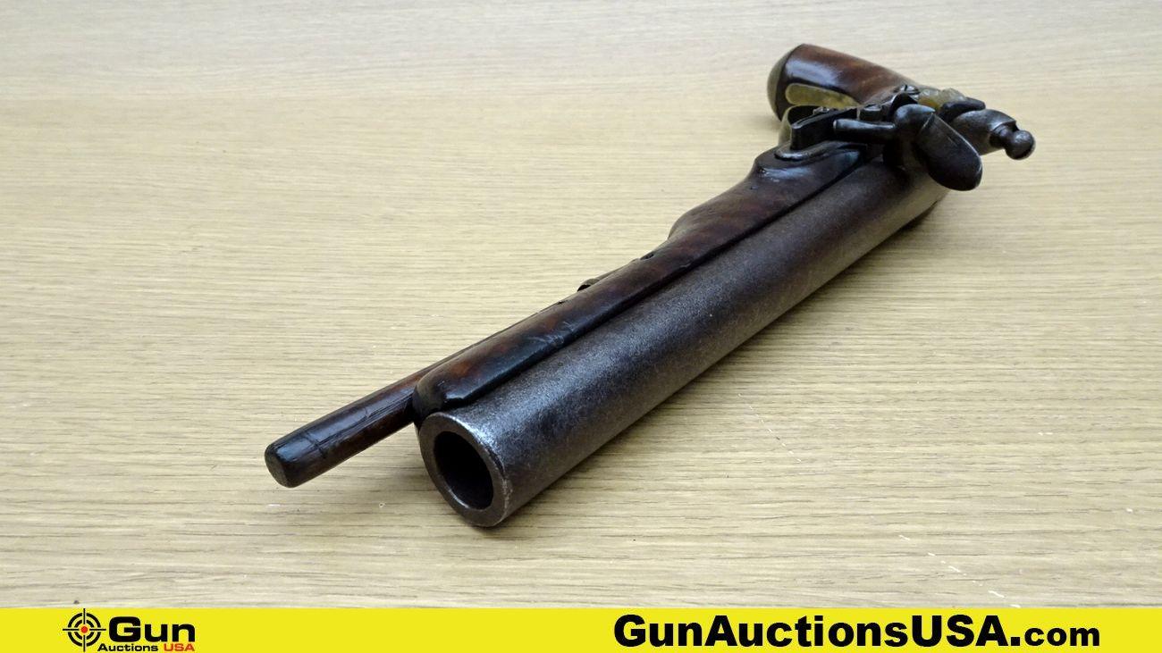 Hopkins COLLECTOR'S Pistol. Very Good. 8" Barrel. Flint Lock Original Antique Flintlock Pistol, Poss